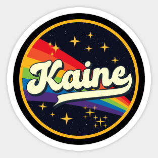 Kaine // Rainbow In Space Vintage Style Sticker